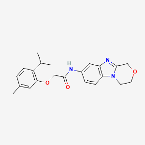 molecular formula C22H25N3O3 B4438554 N-(3,4-dihydro-1H-[1,4]oxazino[4,3-a]benzimidazol-8-yl)-2-(2-isopropyl-5-methylphenoxy)acetamide 