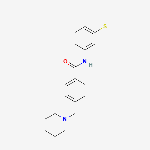 molecular formula C20H24N2OS B4438561 N-[3-(methylthio)phenyl]-4-(1-piperidinylmethyl)benzamide 