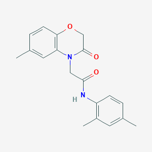 molecular formula C19H20N2O3 B4438566 N-(2,4-dimethylphenyl)-2-(6-methyl-3-oxo-2,3-dihydro-4H-1,4-benzoxazin-4-yl)acetamide 