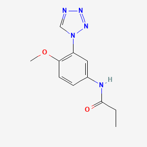 molecular formula C11H13N5O2 B4438569 N-[4-methoxy-3-(1H-tetrazol-1-yl)phenyl]propanamide 
