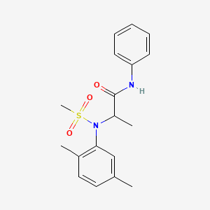 molecular formula C18H22N2O3S B4438577 N~2~-(2,5-dimethylphenyl)-N~2~-(methylsulfonyl)-N~1~-phenylalaninamide 