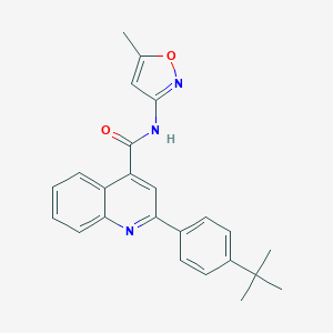 molecular formula C24H23N3O2 B443858 2-(4-tert-butylphenyl)-N-(5-methyl-1,2-oxazol-3-yl)quinoline-4-carboxamide 