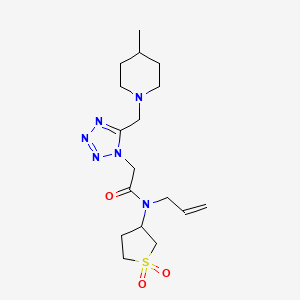 molecular formula C17H28N6O3S B4438584 N-allyl-N-(1,1-dioxidotetrahydro-3-thienyl)-2-{5-[(4-methyl-1-piperidinyl)methyl]-1H-tetrazol-1-yl}acetamide 