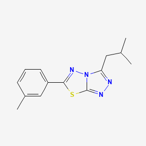 molecular formula C14H16N4S B4438589 3-isobutyl-6-(3-methylphenyl)[1,2,4]triazolo[3,4-b][1,3,4]thiadiazole 