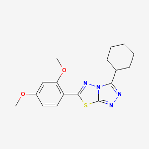 molecular formula C17H20N4O2S B4438597 3-cyclohexyl-6-(2,4-dimethoxyphenyl)[1,2,4]triazolo[3,4-b][1,3,4]thiadiazole 