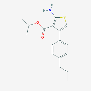 molecular formula C17H21NO2S B443860 Isopropyl 2-amino-4-(4-propylphenyl)thiophene-3-carboxylate CAS No. 351157-82-9