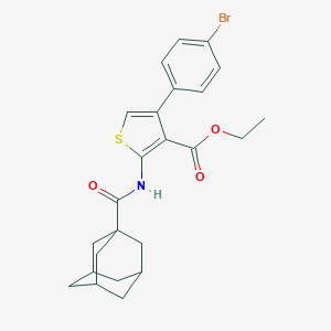 molecular formula C24H26BrNO3S B443861 Ethyl 2-[(1-adamantylcarbonyl)amino]-4-(4-bromophenyl)-3-thiophenecarboxylate 