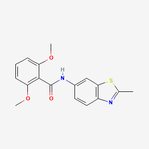 molecular formula C17H16N2O3S B4438615 2,6-dimethoxy-N-(2-methyl-1,3-benzothiazol-6-yl)benzamide 