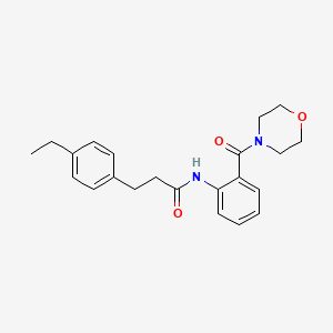 molecular formula C22H26N2O3 B4438624 3-(4-ethylphenyl)-N-[2-(4-morpholinylcarbonyl)phenyl]propanamide 