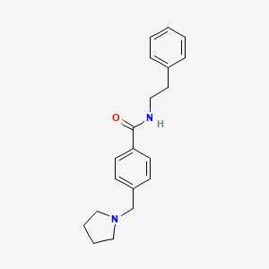 N-(2-phenylethyl)-4-(1-pyrrolidinylmethyl)benzamide