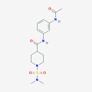 molecular formula C16H24N4O4S B4438642 N-[3-(acetylamino)phenyl]-1-[(dimethylamino)sulfonyl]-4-piperidinecarboxamide 