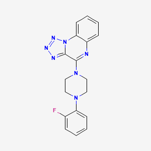 molecular formula C18H16FN7 B4438648 4-[4-(2-fluorophenyl)-1-piperazinyl]tetrazolo[1,5-a]quinoxaline 