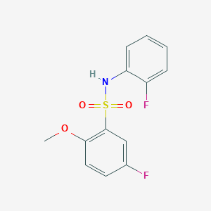 molecular formula C13H11F2NO3S B4438654 5-fluoro-N-(2-fluorophenyl)-2-methoxybenzenesulfonamide 