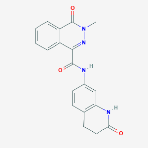 molecular formula C19H16N4O3 B4438665 3-methyl-4-oxo-N-(2-oxo-1,2,3,4-tetrahydro-7-quinolinyl)-3,4-dihydro-1-phthalazinecarboxamide 