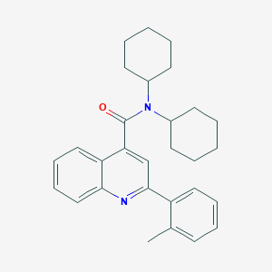 molecular formula C29H34N2O B443867 N,N-dicyclohexyl-2-(2-methylphenyl)quinoline-4-carboxamide 