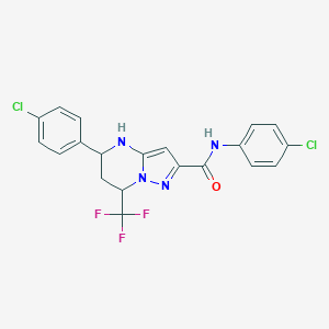 molecular formula C20H15Cl2F3N4O B443870 N,5-bis(4-chlorophenyl)-7-(trifluoromethyl)-4,5,6,7-tetrahydropyrazolo[1,5-a]pyrimidine-2-carboxamide 