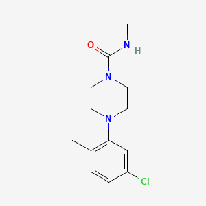 molecular formula C13H18ClN3O B4438728 4-(5-chloro-2-methylphenyl)-N-methyl-1-piperazinecarboxamide 