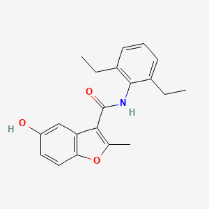 molecular formula C20H21NO3 B4438735 N-(2,6-diethylphenyl)-5-hydroxy-2-methyl-1-benzofuran-3-carboxamide 