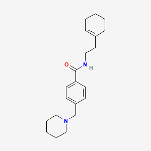 molecular formula C21H30N2O B4438740 N-[2-(1-cyclohexen-1-yl)ethyl]-4-(1-piperidinylmethyl)benzamide 