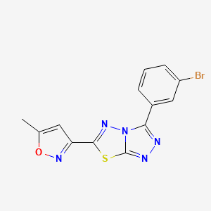 molecular formula C13H8BrN5OS B4438747 3-(3-bromophenyl)-6-(5-methyl-3-isoxazolyl)[1,2,4]triazolo[3,4-b][1,3,4]thiadiazole 