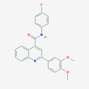 molecular formula C24H19FN2O3 B443875 2-(3,4-dimethoxyphenyl)-N-(4-fluorophenyl)quinoline-4-carboxamide 