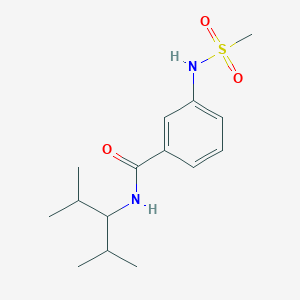 molecular formula C15H24N2O3S B4438756 N-(1-isopropyl-2-methylpropyl)-3-[(methylsulfonyl)amino]benzamide 