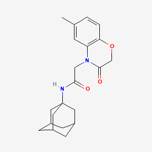 molecular formula C21H26N2O3 B4438786 N-1-adamantyl-2-(6-methyl-3-oxo-2,3-dihydro-4H-1,4-benzoxazin-4-yl)acetamide 