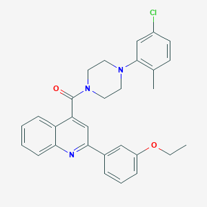 molecular formula C29H28ClN3O2 B443879 [4-(5-Chloro-2-methylphenyl)piperazin-1-yl][2-(3-ethoxyphenyl)quinolin-4-yl]methanone 