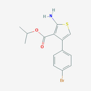 molecular formula C14H14BrNO2S B443881 Isopropyl 2-amino-4-(4-bromophenyl)thiophene-3-carboxylate CAS No. 350997-27-2