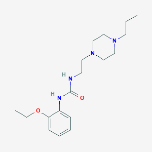 molecular formula C18H30N4O2 B4438813 N-(2-ethoxyphenyl)-N'-[2-(4-propyl-1-piperazinyl)ethyl]urea 