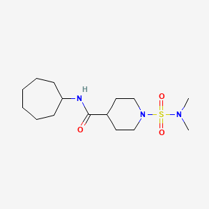 molecular formula C15H29N3O3S B4438819 N-cycloheptyl-1-[(dimethylamino)sulfonyl]-4-piperidinecarboxamide 