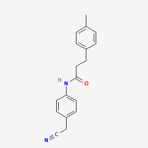 molecular formula C18H18N2O B4438854 N-[4-(cyanomethyl)phenyl]-3-(4-methylphenyl)propanamide 