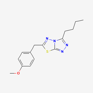 molecular formula C15H18N4OS B4438862 3-butyl-6-(4-methoxybenzyl)[1,2,4]triazolo[3,4-b][1,3,4]thiadiazole 
