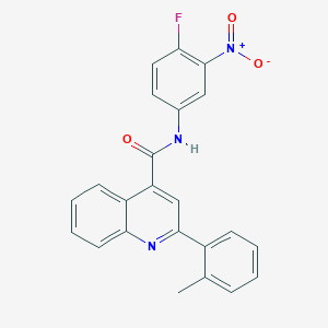 molecular formula C23H16FN3O3 B443887 N-(4-fluoro-3-nitrophenyl)-2-(2-methylphenyl)quinoline-4-carboxamide 