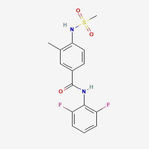 molecular formula C15H14F2N2O3S B4438878 N-(2,6-difluorophenyl)-3-methyl-4-[(methylsulfonyl)amino]benzamide 