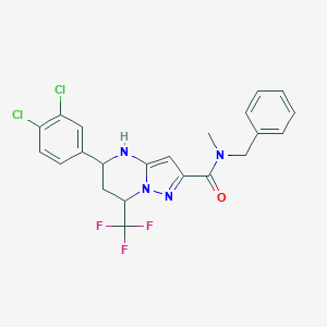 molecular formula C22H19Cl2F3N4O B443894 N-benzyl-5-(3,4-dichlorophenyl)-N-methyl-7-(trifluoromethyl)-4,5,6,7-tetrahydropyrazolo[1,5-a]pyrimidine-2-carboxamide 