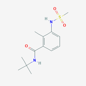 molecular formula C13H20N2O3S B4438943 N-(tert-butyl)-2-methyl-3-[(methylsulfonyl)amino]benzamide 