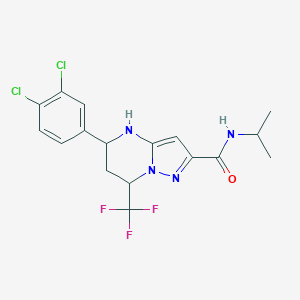 molecular formula C17H17Cl2F3N4O B443895 5-(3,4-dichlorophenyl)-N-isopropyl-7-(trifluoromethyl)-4,5,6,7-tetrahydropyrazolo[1,5-a]pyrimidine-2-carboxamide 