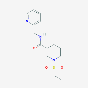 molecular formula C14H21N3O3S B4438951 1-(ethylsulfonyl)-N-(2-pyridinylmethyl)-3-piperidinecarboxamide 