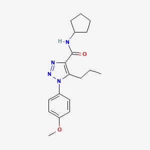 molecular formula C18H24N4O2 B4438957 N-cyclopentyl-1-(4-methoxyphenyl)-5-propyl-1H-1,2,3-triazole-4-carboxamide 