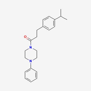 molecular formula C22H28N2O B4438959 1-[3-(4-isopropylphenyl)propanoyl]-4-phenylpiperazine 