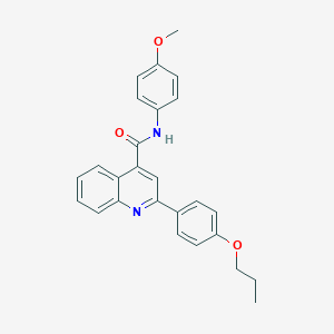 molecular formula C26H24N2O3 B443896 N-(4-methoxyphenyl)-2-(4-propoxyphenyl)quinoline-4-carboxamide 
