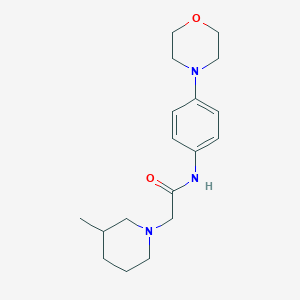 molecular formula C18H27N3O2 B4438971 2-(3-methyl-1-piperidinyl)-N-[4-(4-morpholinyl)phenyl]acetamide 