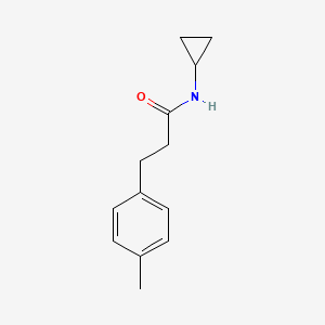 molecular formula C13H17NO B4438976 N-cyclopropyl-3-(4-methylphenyl)propanamide 
