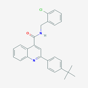 molecular formula C27H25ClN2O B443898 2-(4-tert-butylphenyl)-N-(2-chlorobenzyl)-4-quinolinecarboxamide 