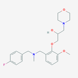 molecular formula C23H31FN2O4 B4438982 1-(2-{[(4-fluorobenzyl)(methyl)amino]methyl}-6-methoxyphenoxy)-3-(4-morpholinyl)-2-propanol 