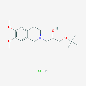molecular formula C18H30ClNO4 B4439000 1-tert-butoxy-3-(6,7-dimethoxy-3,4-dihydro-2(1H)-isoquinolinyl)-2-propanol hydrochloride 