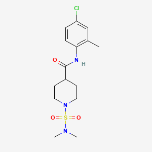 molecular formula C15H22ClN3O3S B4439005 N-(4-chloro-2-methylphenyl)-1-[(dimethylamino)sulfonyl]-4-piperidinecarboxamide 