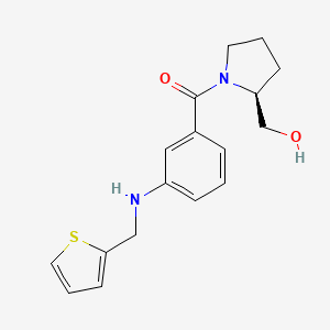 molecular formula C17H20N2O2S B4439012 ((2S)-1-{3-[(2-thienylmethyl)amino]benzoyl}pyrrolidin-2-yl)methanol 