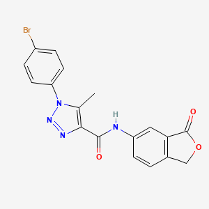 molecular formula C18H13BrN4O3 B4439042 1-(4-bromophenyl)-5-methyl-N-(3-oxo-1,3-dihydro-2-benzofuran-5-yl)-1H-1,2,3-triazole-4-carboxamide 